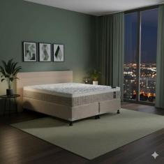 Cama Box Queen Castor Premium Tecnopedic 158x198x57 + Box Castor, Bege