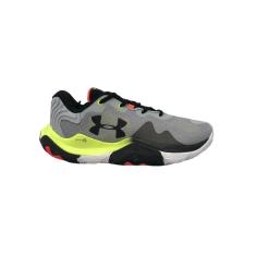 Tênis Under Armour Buzzer Basquete Masculino - Cinza e Amarelo-Masculino