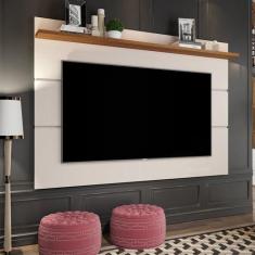 Painel para TV até 60 Polegadas MDF 160cmx132cm 1 Prateleira Vivare Ne