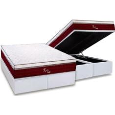 Cama Box Baú Queen: Colchão Molas MasterPocket Ensacadas Polar Rubi + 