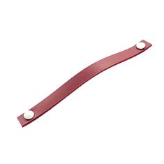 Puxador Fullfi Parafuso - Textura de Couro Vermelho - Parafuso Branco