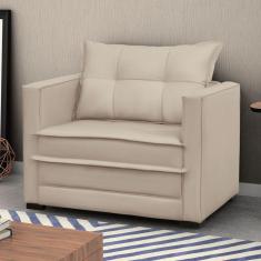 Sofá Cama Solteiro Suede Londres D Monegatto Bege