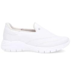 Tênis Casual Feminino Slip On Branco Usaflex AL0302