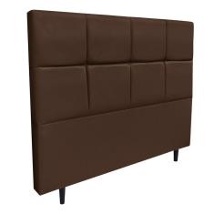 Cabeceira Roma para Cama Box Queen 160 cm Corino Marrom - D`Rossi