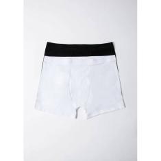 Kit 2 Cuecas Boxer Com Elástico Personalizado Preto e Branco