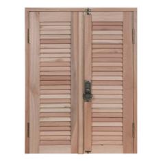 Janela Veneziana Madeira 80x80cm Rondosul
