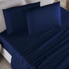 Jogo de Lençol Queen 04 Peças Percal 400 Fios Ponto Palito - Marias En