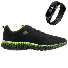 Tenis Masculino Academia Caminhada Dia a Dia Resistente + Relógio - Gm