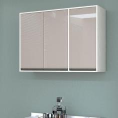 Armário de Cozinha Madeira Aéreo 3portas Línea Luciane Mocca, Mocca