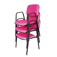 03 Cadeiras para Auditórios Linha Hotel Auditório Rosa