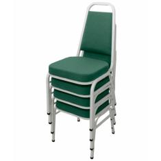 Kit com 4 Cadeiras Empilháveis Linha Hotel Plus Verde
