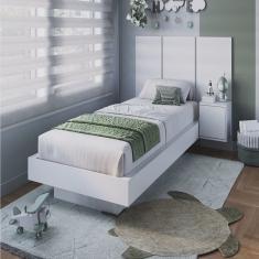 Cama Solteiro Suspensa com Cabeceira e Mesa de Apoio 80/90 Zurique