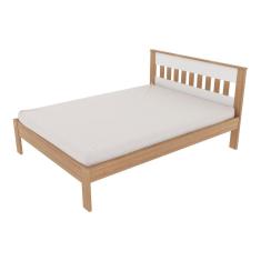 Cama De Casal Para Colchão 138 X 188 Cm Multimóveis Vcr35011 Amêndoa/Branco Amêndoa/Branco