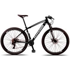 Bicicleta Aro 29 Freio A Disco Hidraúlico 27 Velocidades Alavanca Alúminio Cor:cinza;tamanho:17"