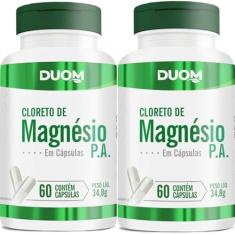 Cloreto de Magnésio P.A. 60cps 500mg Duom | Kit 2 Frascos