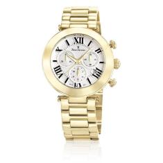 Relógio Pulso Jean Vernier Feminino Aço Dourado Jv06852