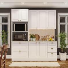 Cozinha Compacta 3 Peças com Torre Quente Emily Espresso Móveis