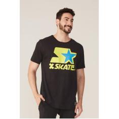 Camiseta Starter Estampada Collab Cemporcento Skate Preta