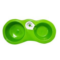Comedouro E Bebedouro Automático Cães Gato Filhote Garrafa - Verde