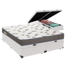 Cama Box Queen com Bau Ortobom D33 Light Bege