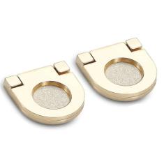 Evionlin Pacote com 5 puxadores embutidos de 3,5 cm, preto, puxador invisível para gaveta, polimento opaco, instalação oculta, empunhadura de móveis, puxador de porta de armário com parafusos