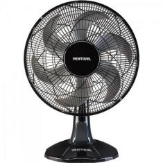 Ventilador Turbo De Mesa Ventisol 6 Pás 40Cm Preto 110V, Preto e Cinza