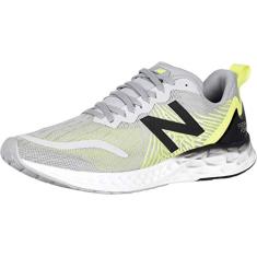 New Balance Tênis de corrida masculino Fresh Foam Tempo, Rain Cloud/Lemon Slush, 40