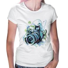 Baby Look Câmera Fotográfica - Foca na Moda, Branco, M