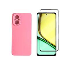 Capa Capinha Aveludada Compatível Para Realme C67 4g + Película De Vid