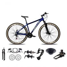 Bicicleta Aro 29 Absolute Nero 5 Freio Hidráulico K7 27v Garfo Com Trava Pneu Com Faixa - Azul Tam.17