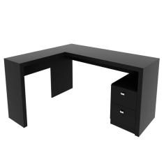 Mesa para Escritório com 2 gavetas ME4129 Preto Tecnomobili