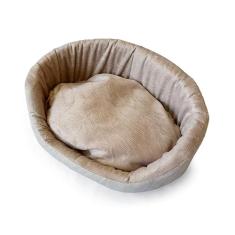 Cama São Benedito Pet Europa Luxo Sued Bege para Cães - Tam 4