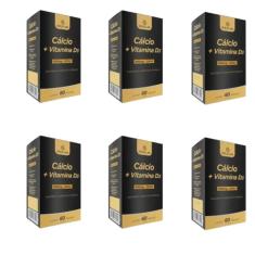 Kit C/6 Cálcio + Vitamina D3 C/60 Cápsulas - Gold Lab