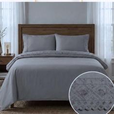 Jogo de Lençol Queen 4 peças Micropercal 200 Fios Nobless - Bia Enxova