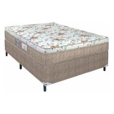 Cama Box Casal + Colchão Espuma D45 Ortopédico Portobel Bege