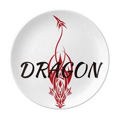 Animal Myth Dragon's Eastern Wings Prato Decorativo de Porcelana Salver Prato de Jantar