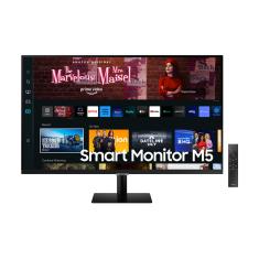 Samsung Smart Monitor M5 27" FHD, Tela Plana, 60Hz, 4ms, HDMI, USB, Smart Hub, Gaming Hub, AirPlay Preto