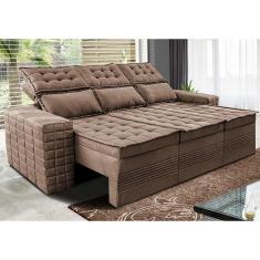 Sofá 3 Lugares Retrátil e Reclinável Cama inBox Senses. 2,00m Velusoft