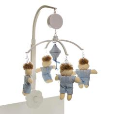 Móbile Musical Bonequinho Azul Berço Quarto Bebê Menino