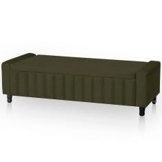 Cabeceira Casal Estofada Para Cama Box Ayla Veludo Cor Capuccino