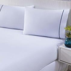 Jogo De Cama 100% Algodão Percal 150 Fios Solteiro Gran Moratta 2 Peça