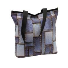 Bolsa Em Neoprene Mod Tote Bag Padrão Jeans - Brinko