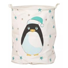 Cesto Multiuso Organizador De Brinquedos Pinguín 40X50