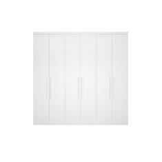 Módulo De Quarto Casal Guarda Roupa Rizon C- 6 Portas E 8 Gavetas Branco - Novo Horizonte