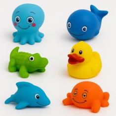 Company Kids Bichinhos Banho Bebê Vinil Macio som Kit 6 Bichos