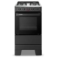 Fogão a Gás Mesa Inox e Forno 50L Limpa Fácil Esmaltec IDEAL POP F4ISP