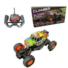 Brinquedo Carrinho De Controle Remoto Jeep Climber Subida Na Terra - T