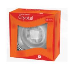 Conjunto de 6 Pratos Fundos - 0278 - WheatonBrasil, Transparente, 6