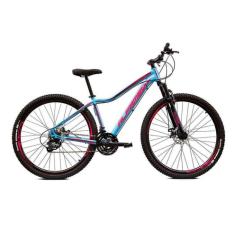 Bicicleta Aro 29 Alfameq Pandora Alumínio 21v Freio a Disco Suspensão Dianteira Feminina-Feminino