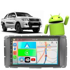 Kit Multimidia Android Hilux 2012 a 2015 7 Pol Carplay + Câmera de Ré 